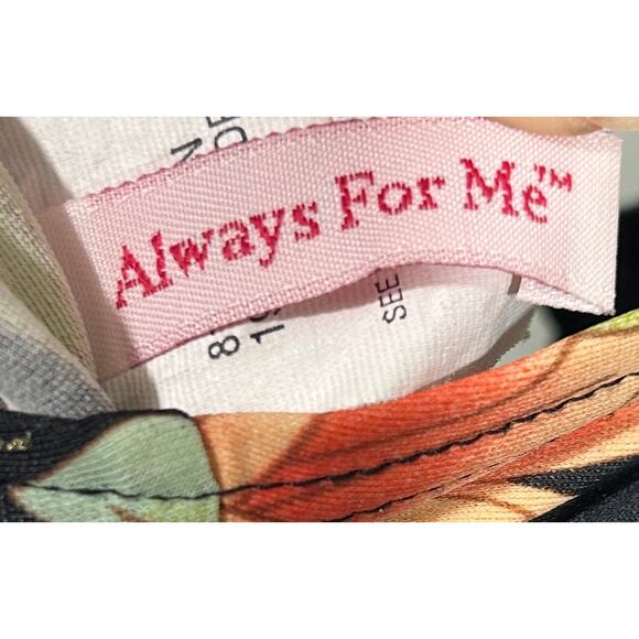 Always For Me Floral Skirted Swimsuit 20W Tropical Black One-Piece - Picture 4 of 7